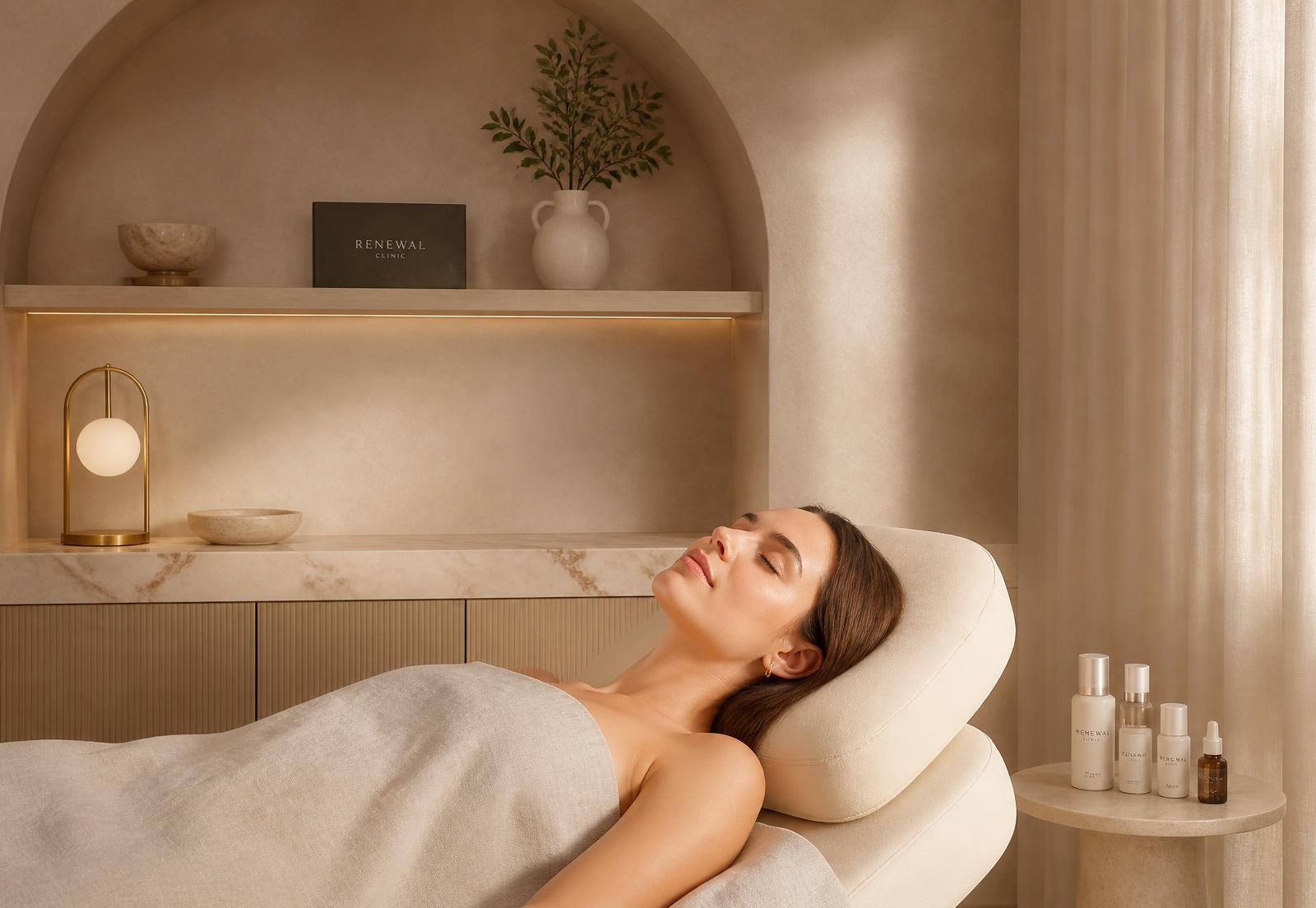 Treatment room at Velour Skin and Body Clinic